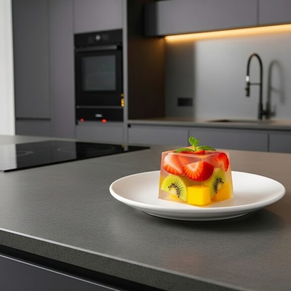 Fruit jelly cube