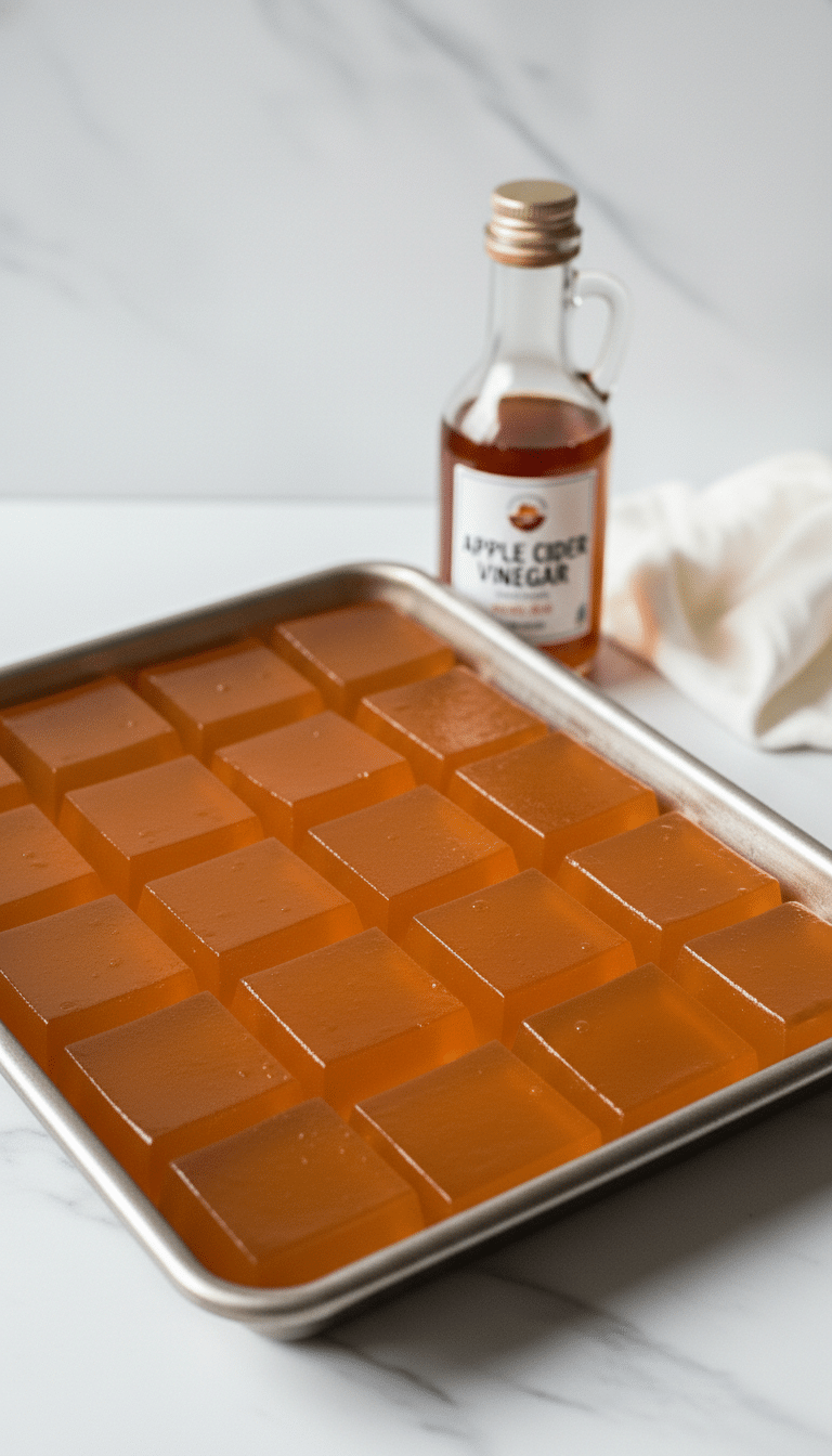 apple cider gelatin blocks cooking frequently close-up