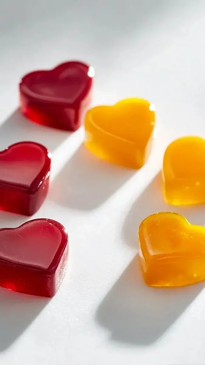Extreme close-up of the smooth, creamy texture of apple cider vinegar coconut jello.