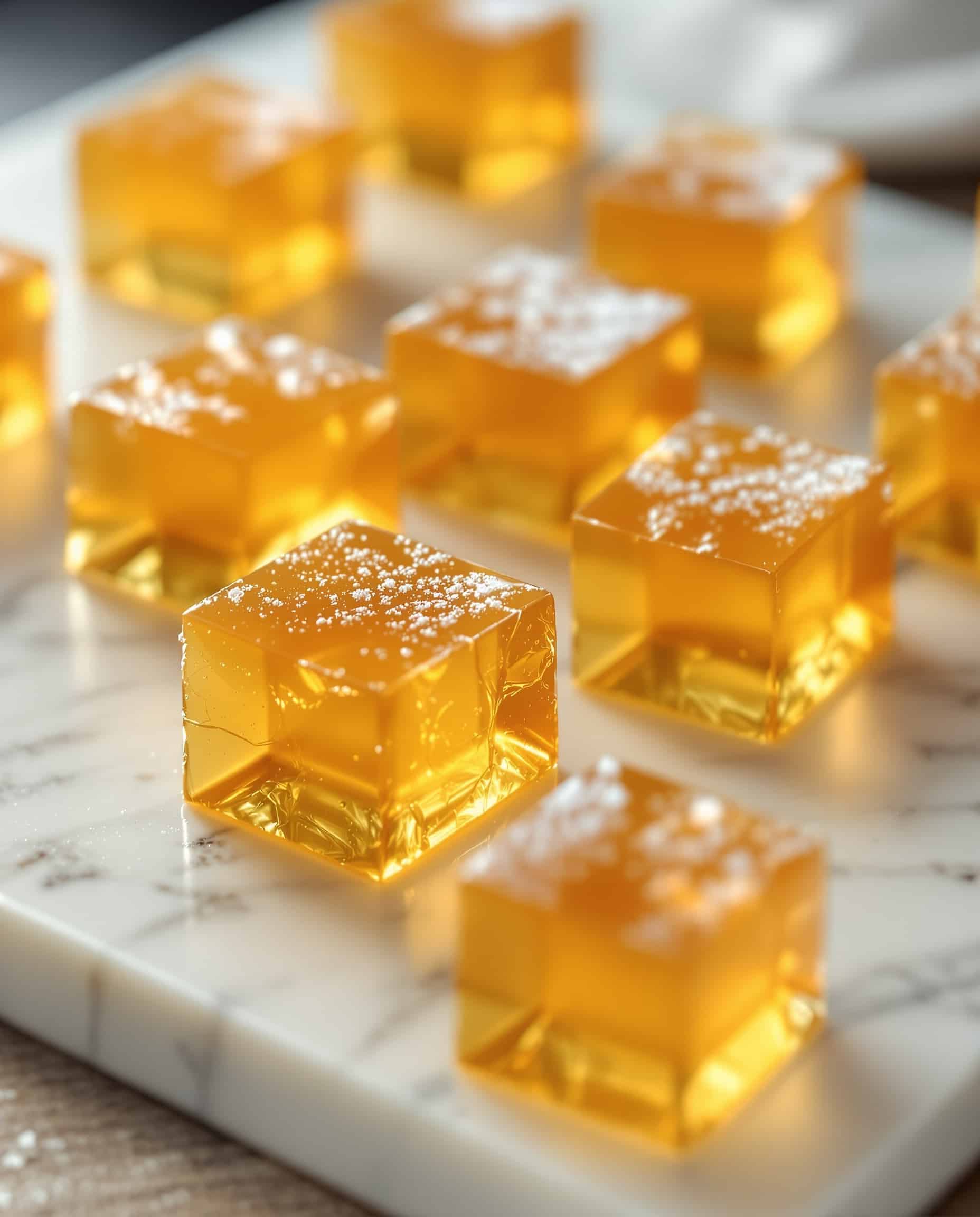 Apple Cider Vinegar Gelatin Blocks - close-up
