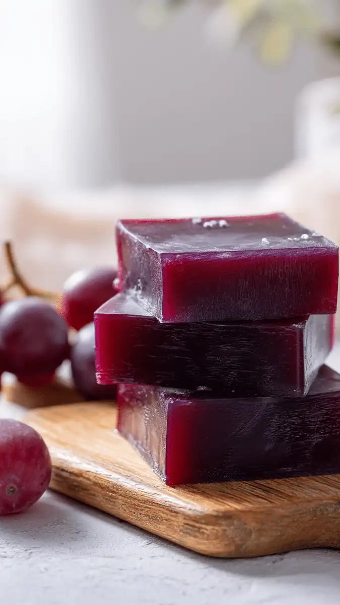 Close up of grape gelatin