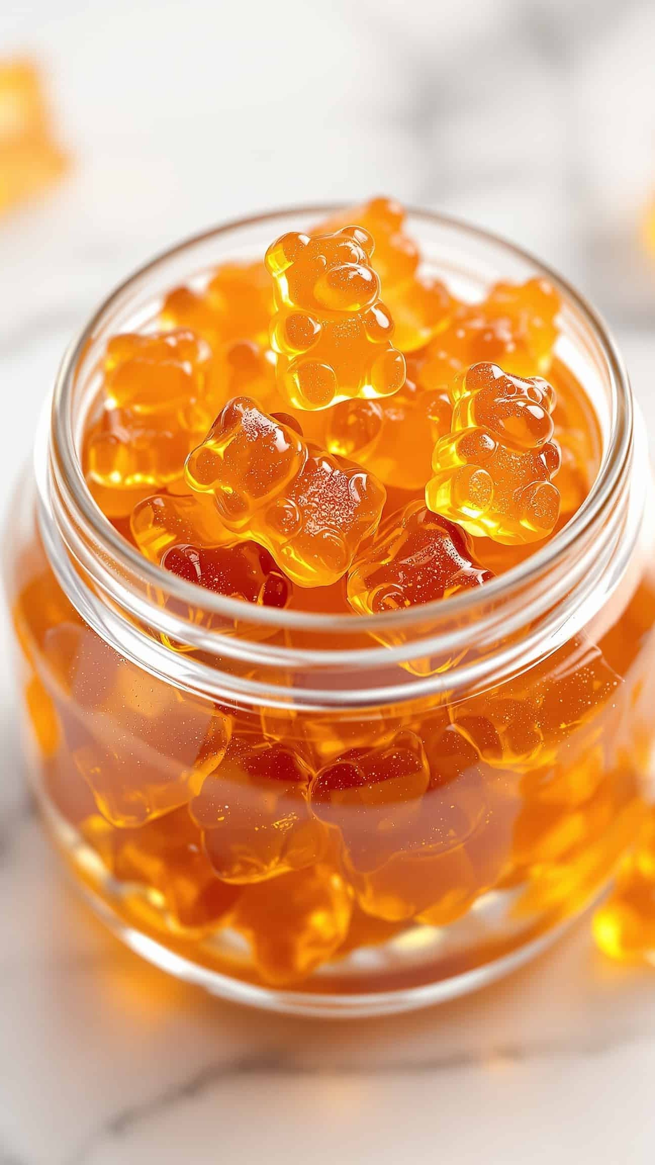 Close-up of ambre-doré apple cider vinegar gummies benefits for women
