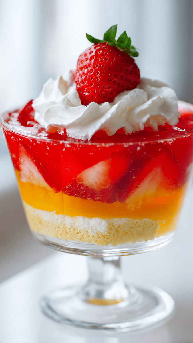 Close-up of papaya gelatin texture