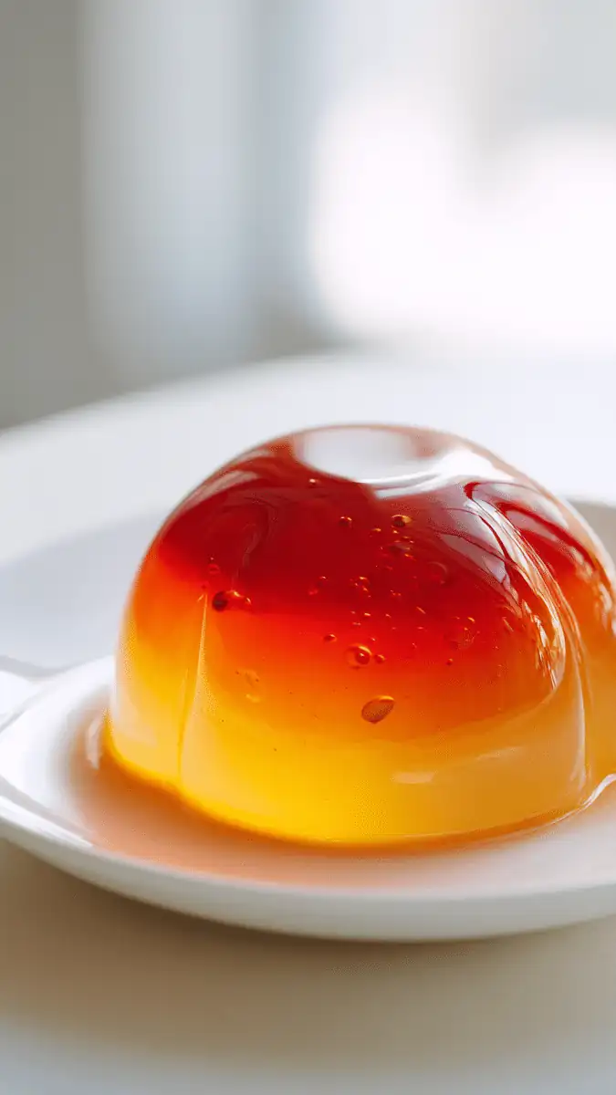 Close-up of passion fruit gelatin