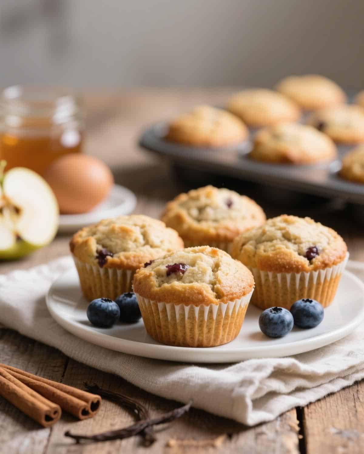 Apple protein muffins