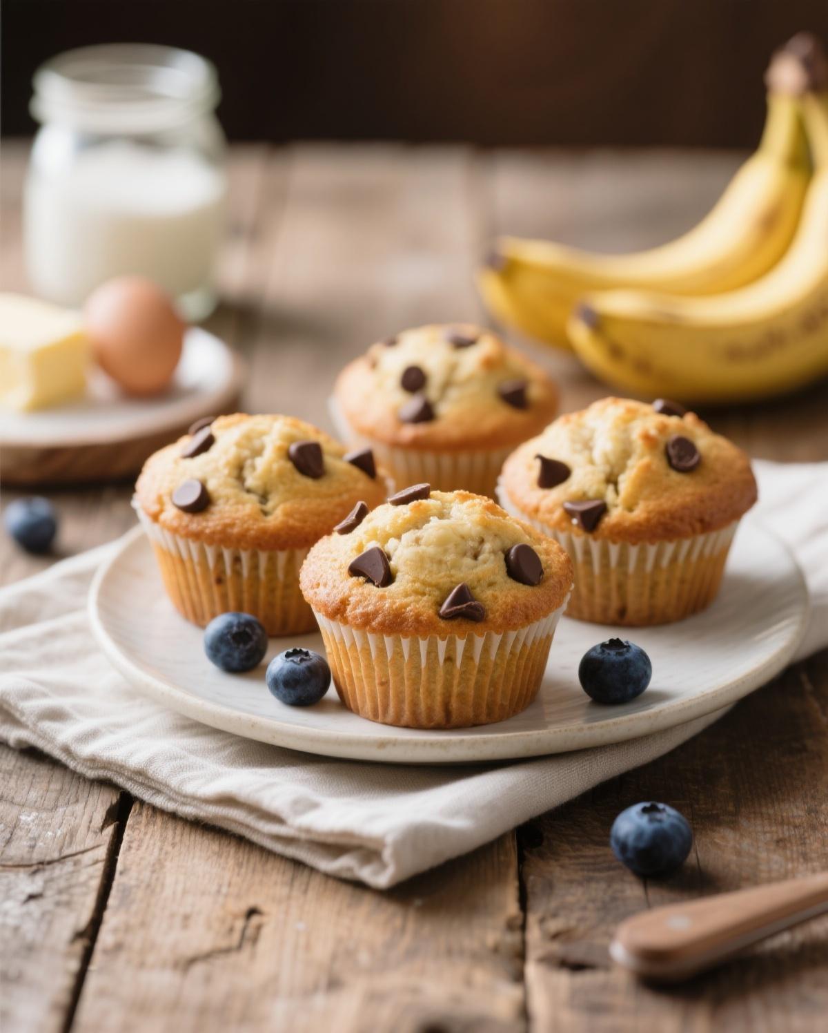 Perfectly portioned muffin batter in a tin