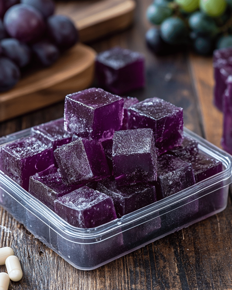 Close up of bariatric gelatin cubes