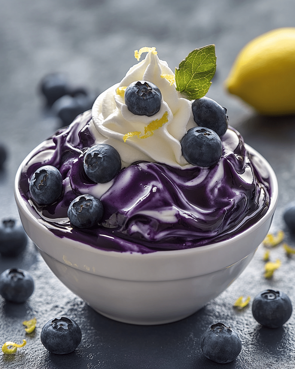 Close-up of Blueberry Jello
