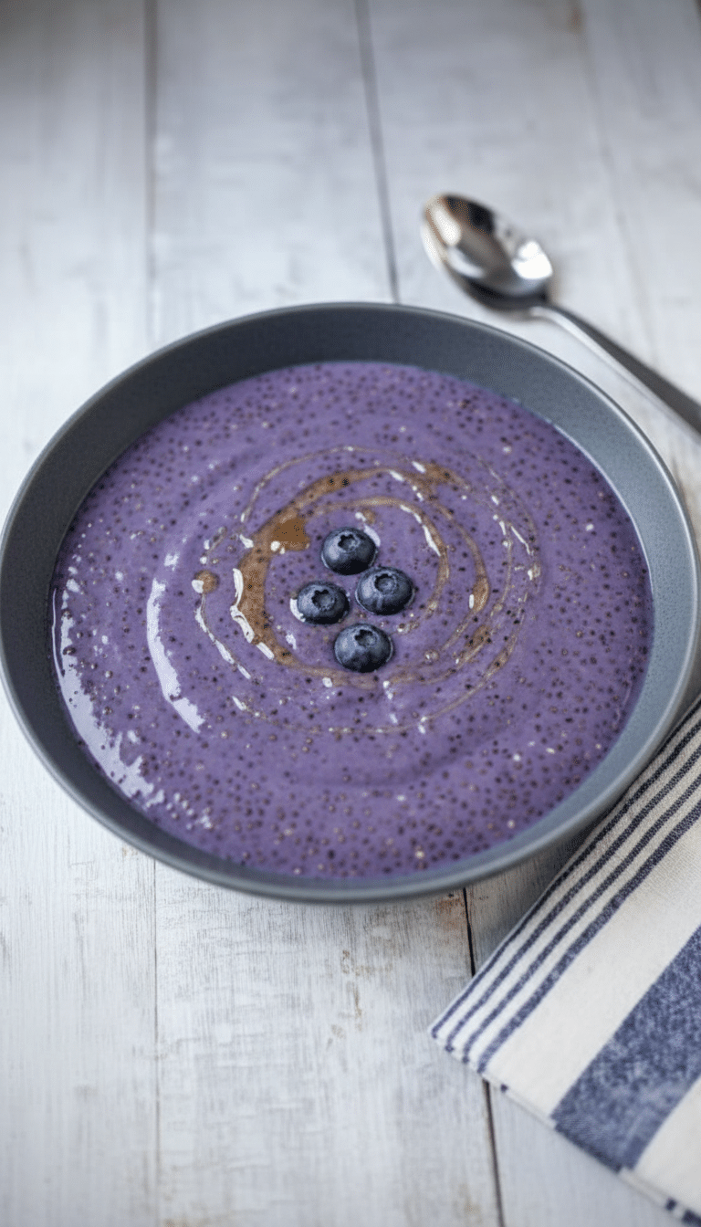 Blueberry Dream Chia Pudding Cooking Close-Up blueberry dream chia pudding cooking ingredients close-up