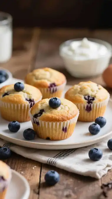 Blueberry Muffin with yogurt