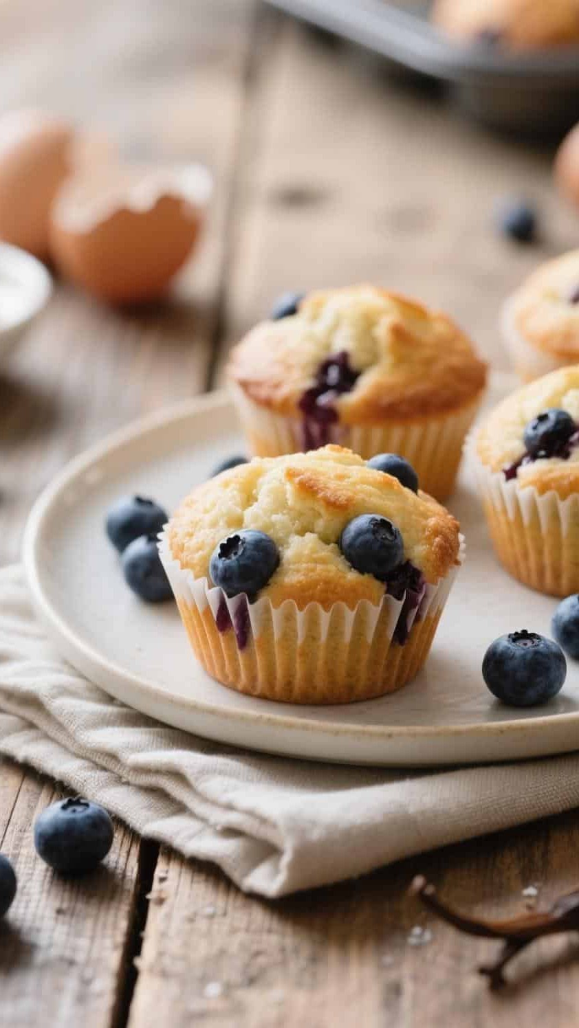 Sour Cream Blueberry Muffins