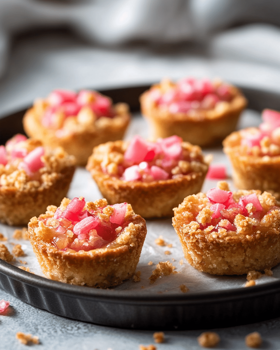 Buttery Rhubarb Crumble Bites