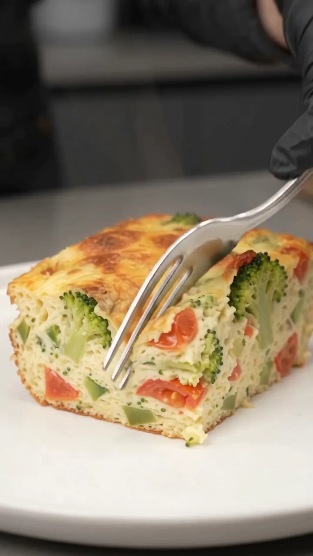 Cheesy Broccoli Meat Stacks with Roasted Cauliflower