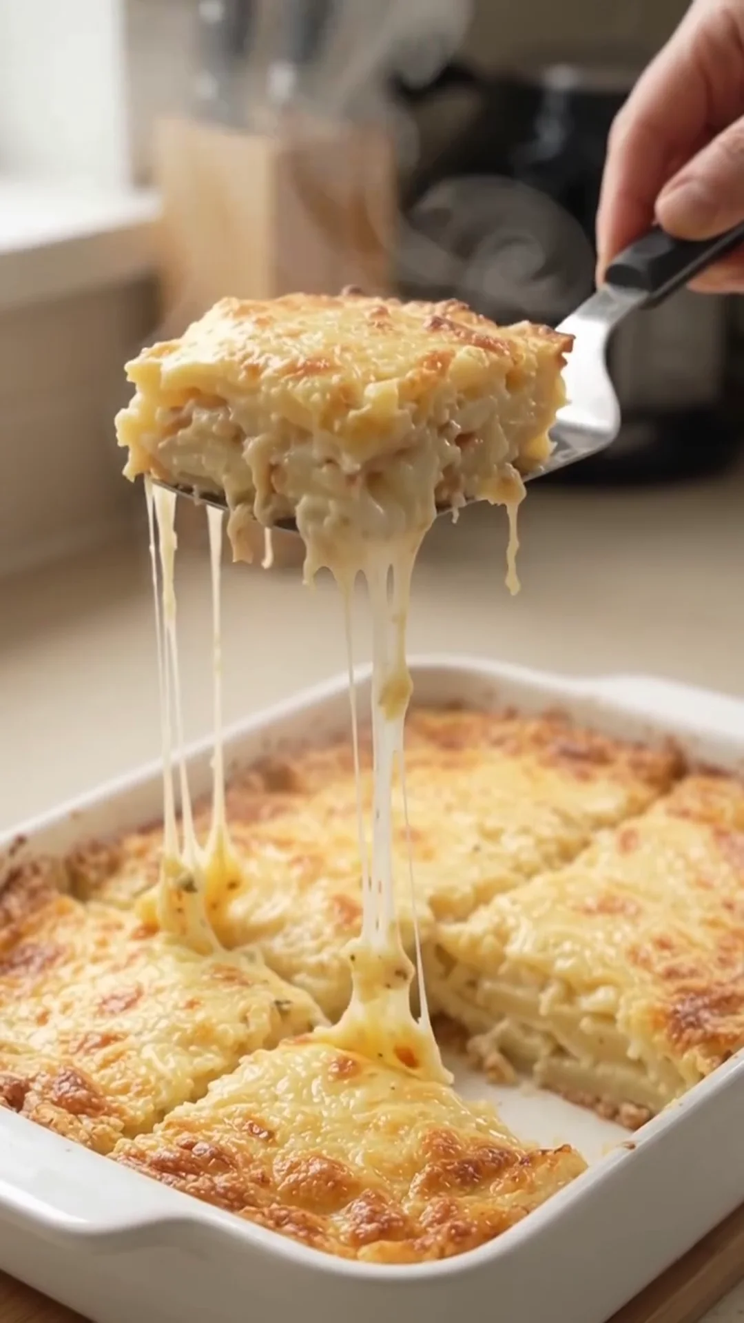 Cheesy Cauliflower Beef Stacks with Mozzarella and Parmesan