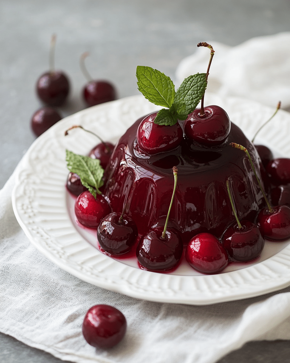 Close up of Cherry Jello