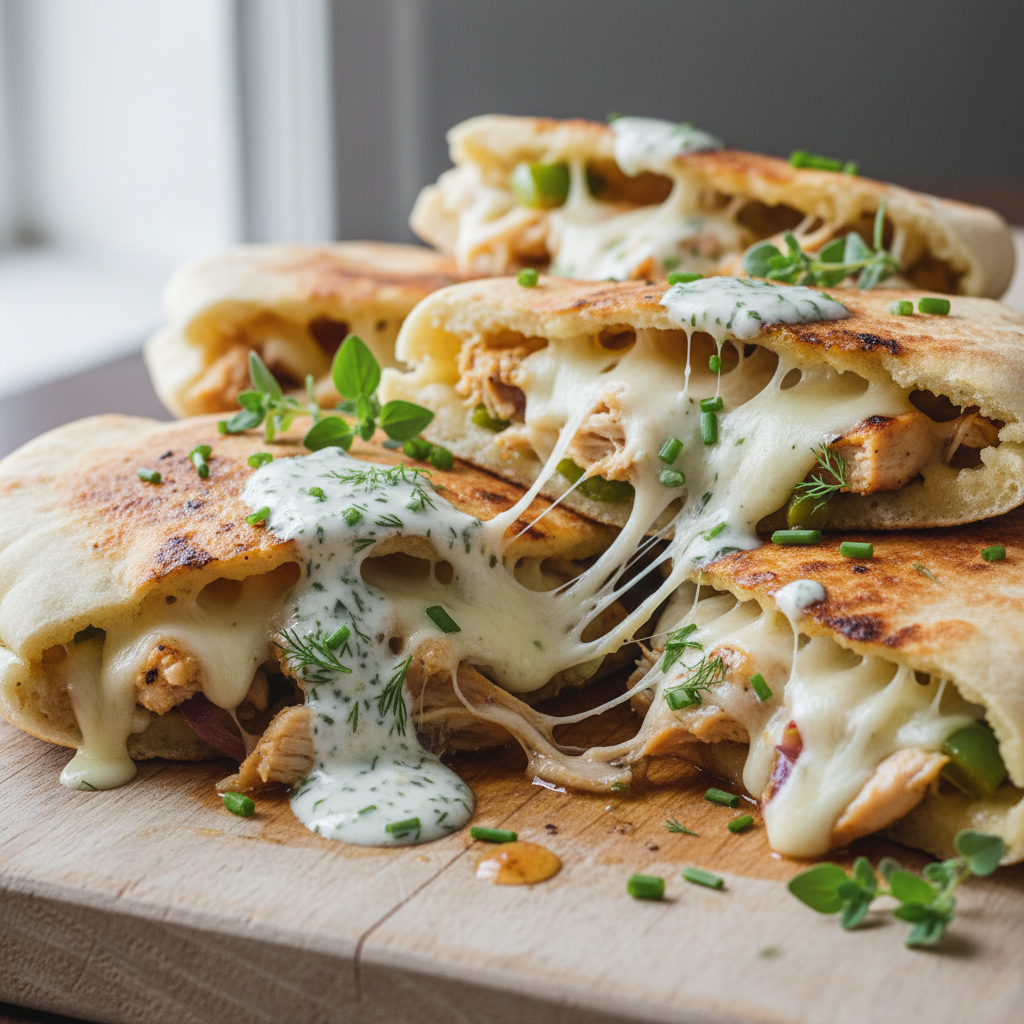 Chicken Pitas with Herby Ranch Chicken Pitas with Herby Ranch