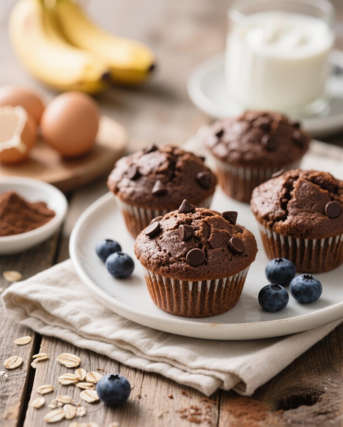 chocolate protein muffins chocolate protein muffins