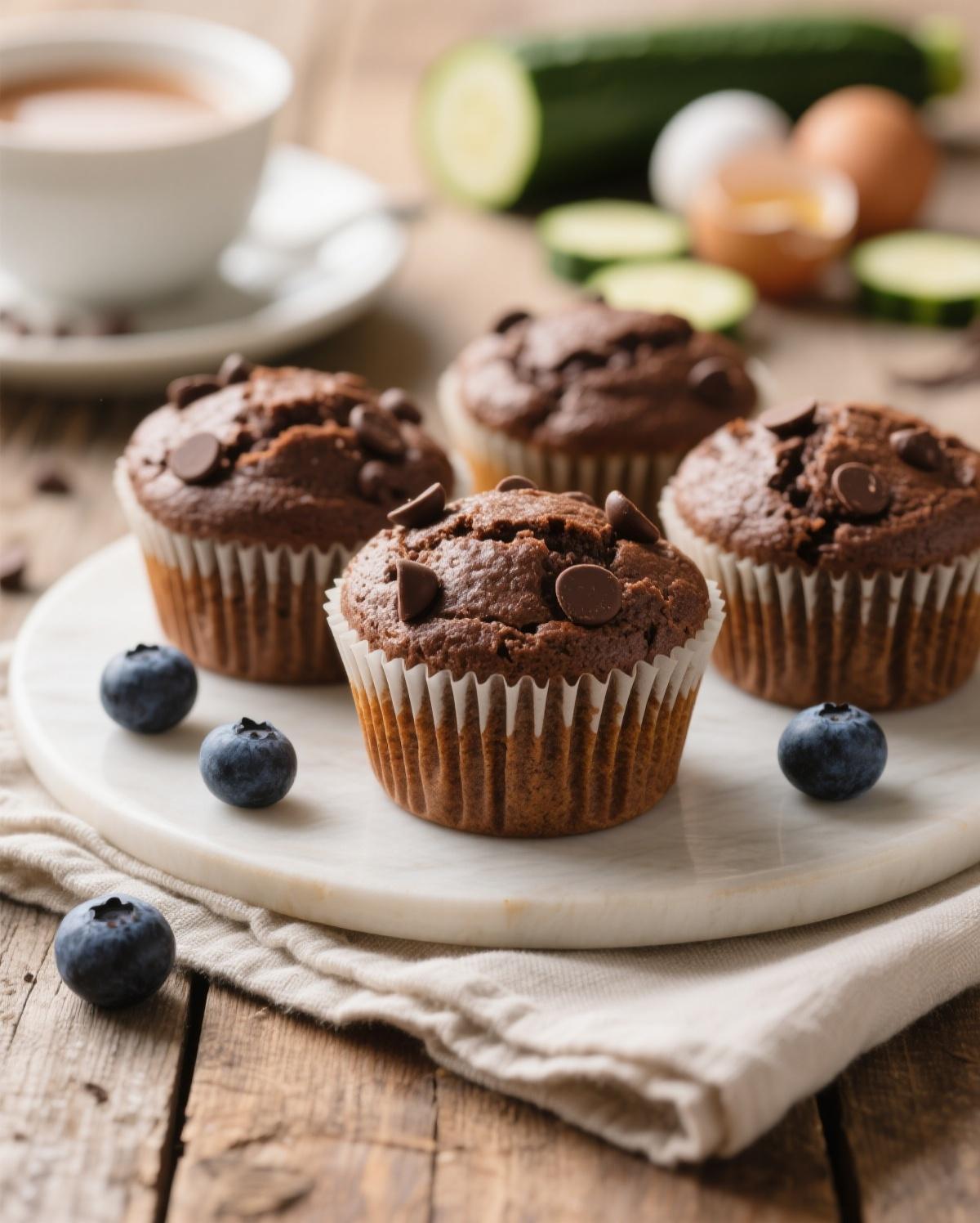 chocolate zucchini muffins chocolate zucchini muffins