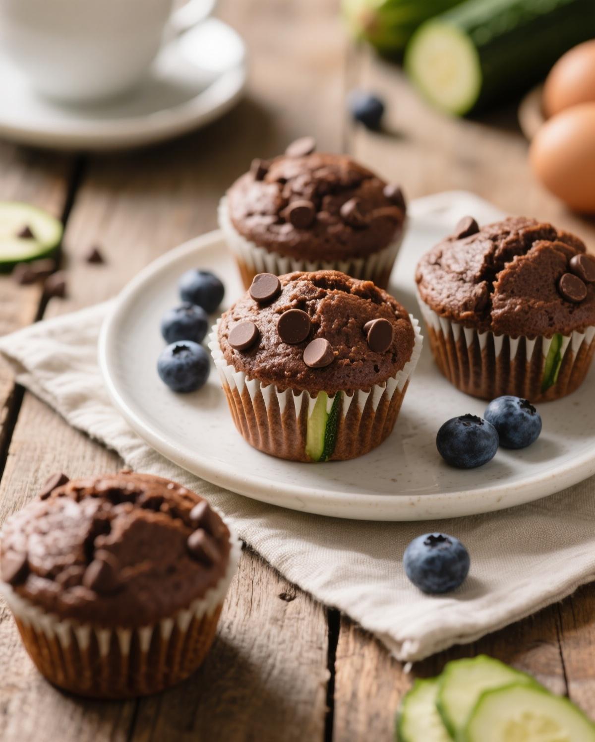 chocolate zucchini muffins chocolate zucchini muffins