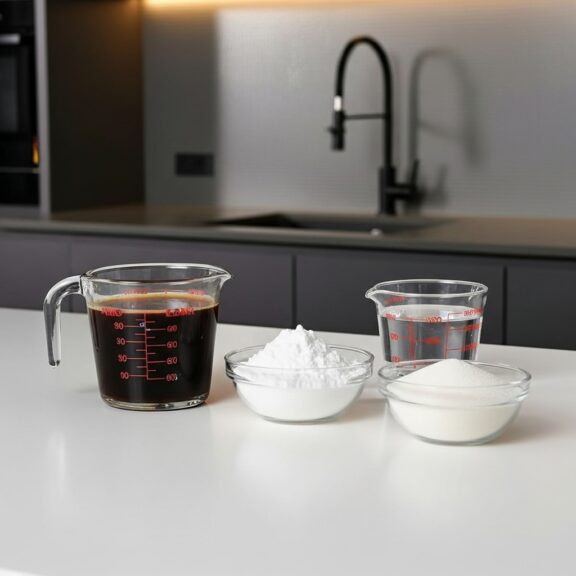 Ingredients of Coffee Gelatin Recipe Coffee and gelatin setup