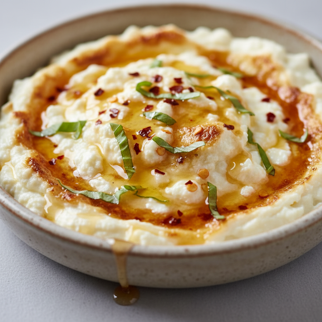 Delicious Ricotta Dip with Hot Honey