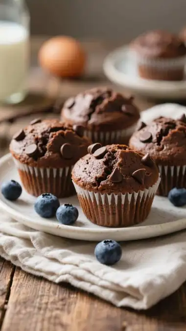 Double chocolate muffins