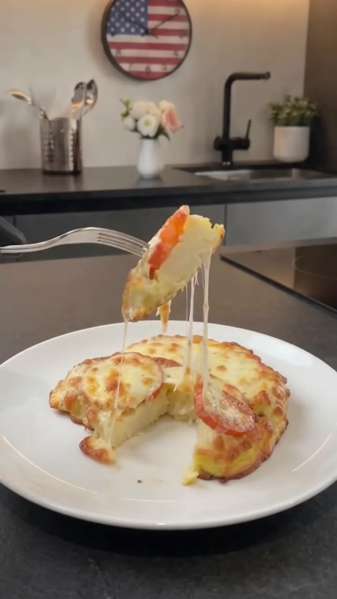 Golden Cheesy Tomato Cauliflower Steaks Recipe