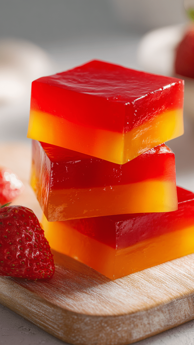 Close up of jello texture