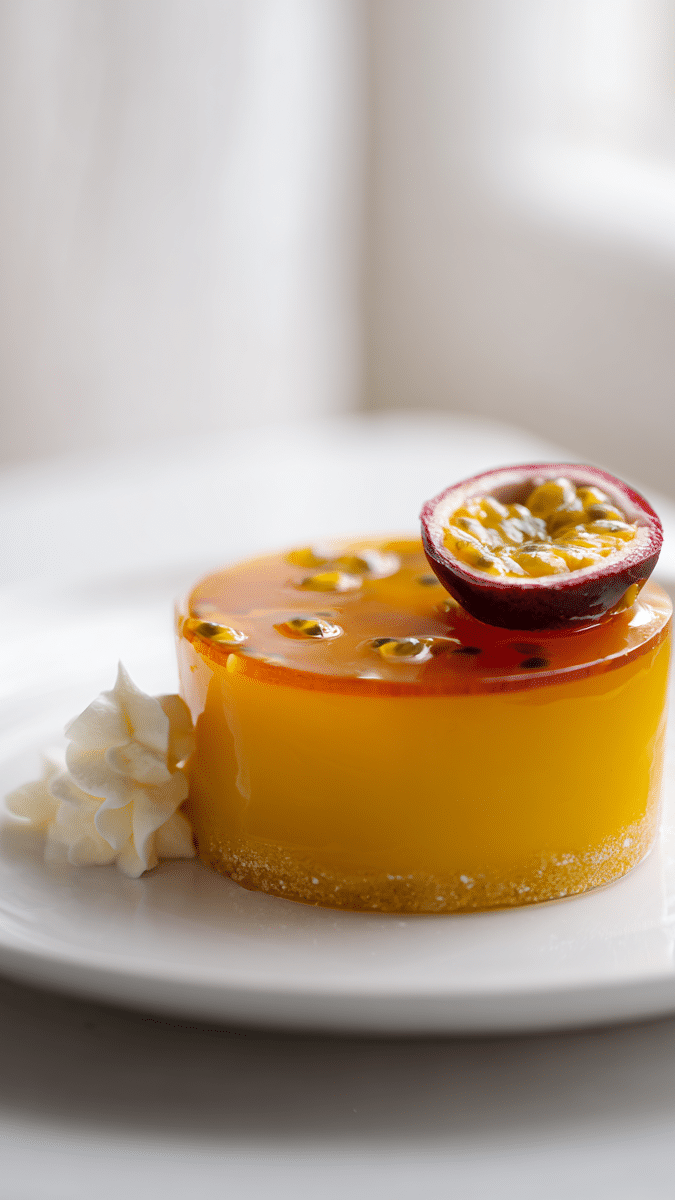 Close up of Passion Fruit Gelatin
