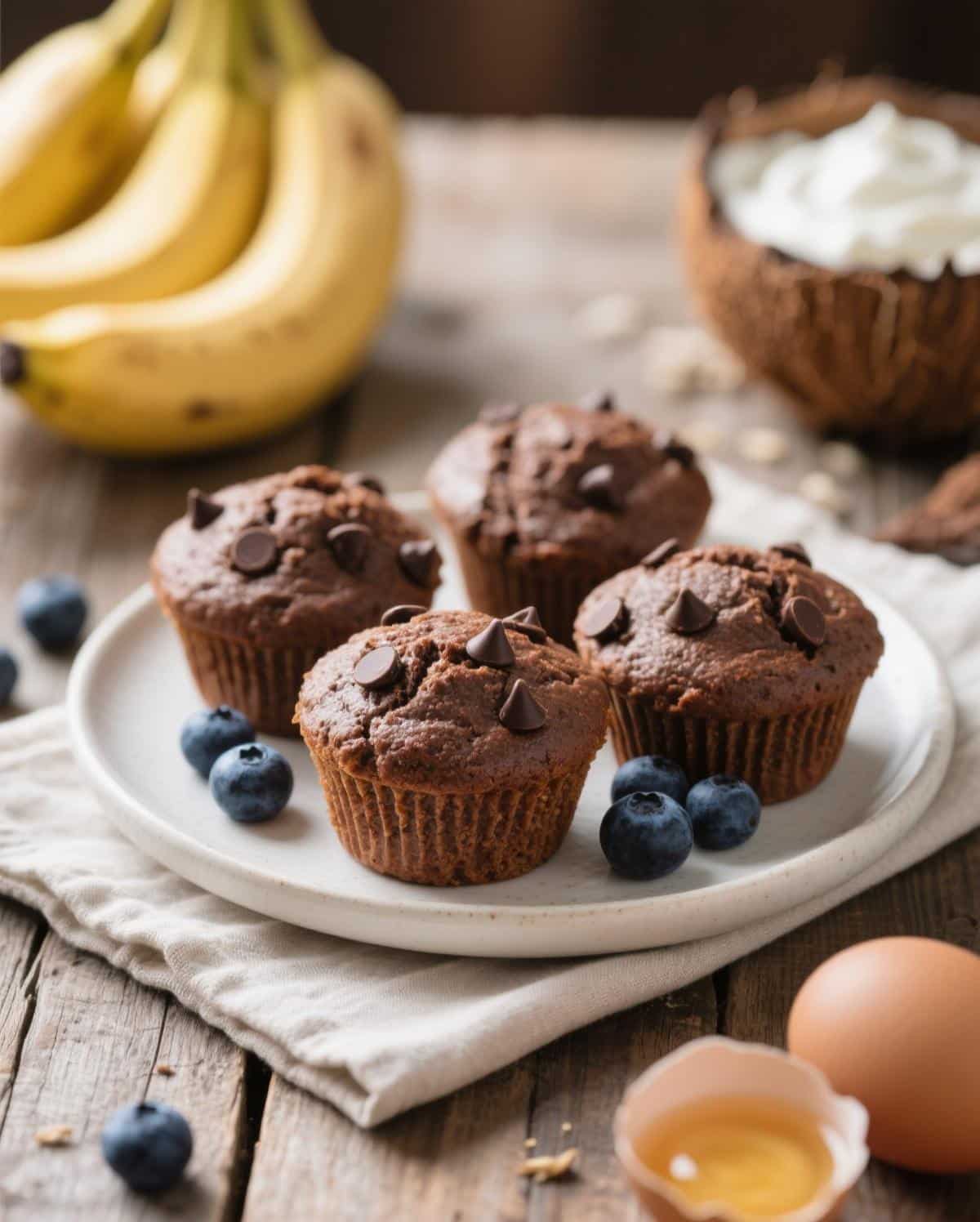 Healthy chocolate muffins