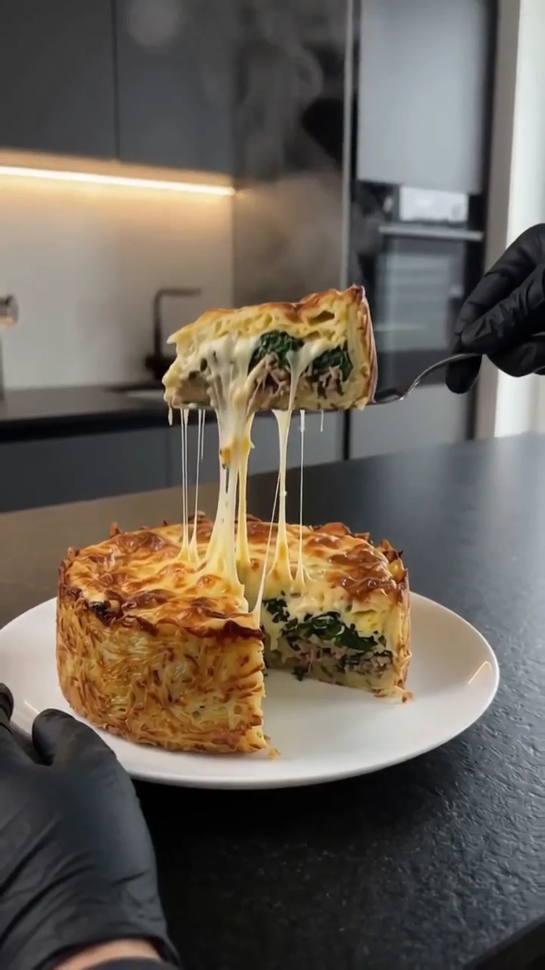 Hearty Cheesy Beef and Potato Crust Pie