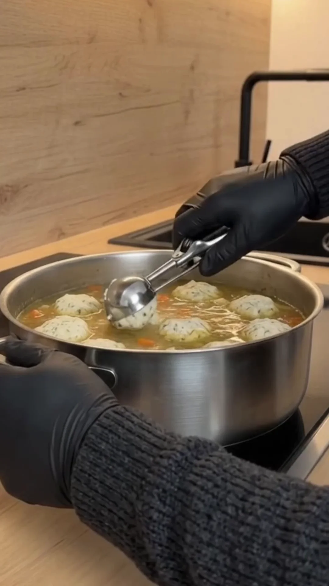 Hearty Turkey and Dumplings Soup with Herb Broth