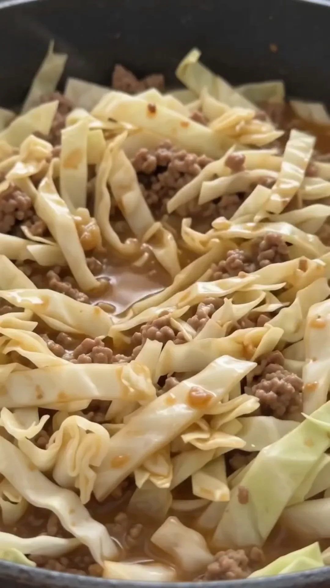 High Fiber Savory Cabbage and Ground Beef Skillet – cooking ground meat and cabbage in a pan