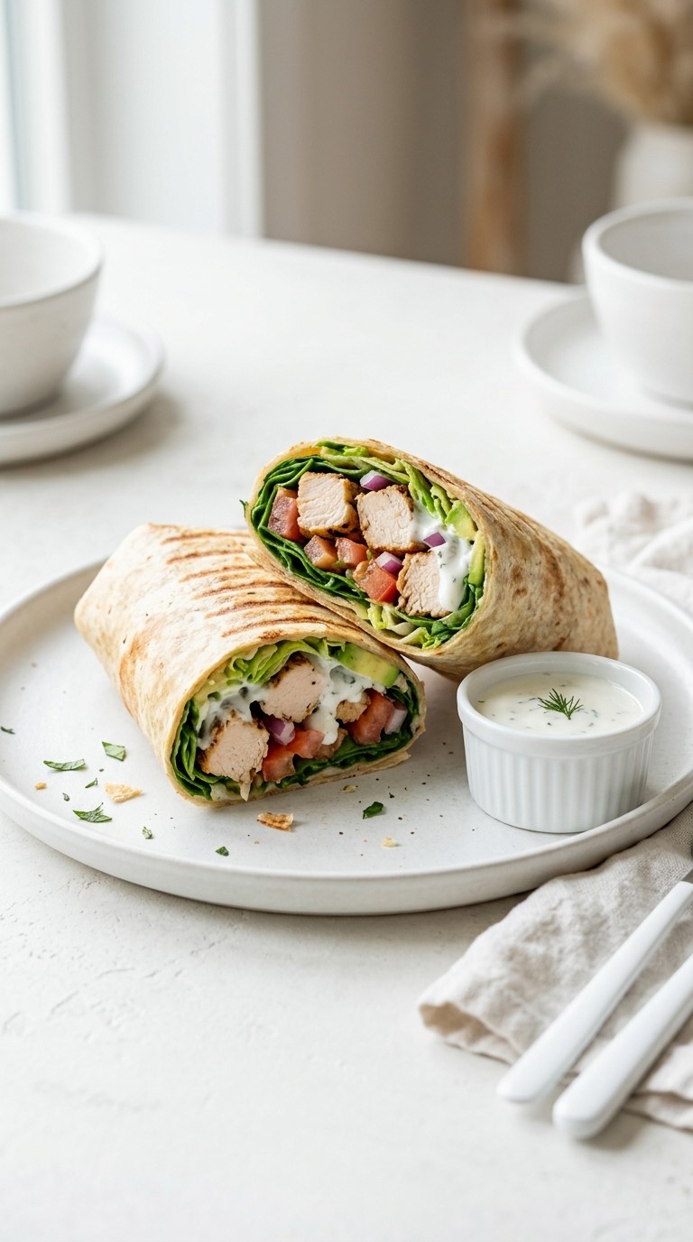 High Protein Chicken Wrap