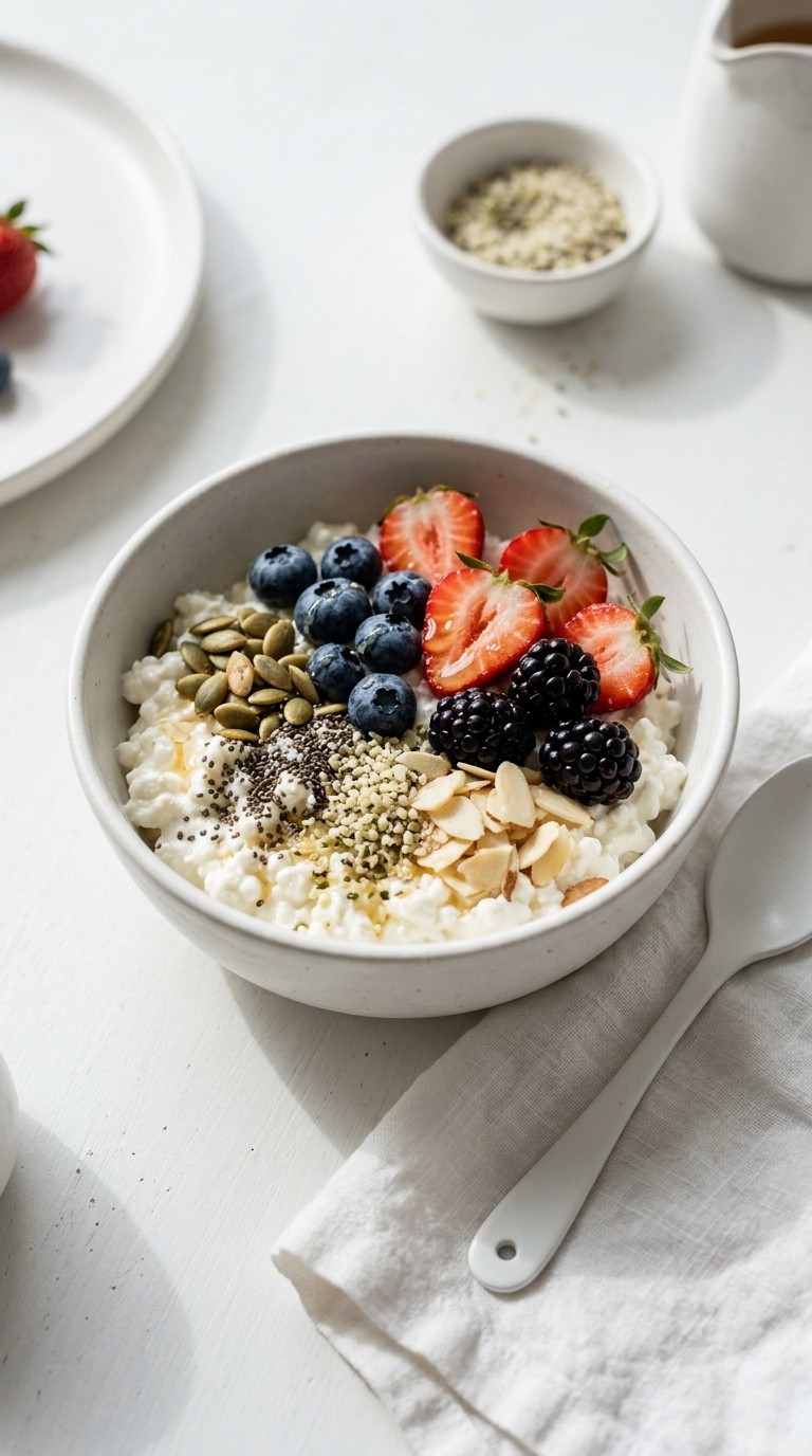 High Protein Cottage Cheese Bowl