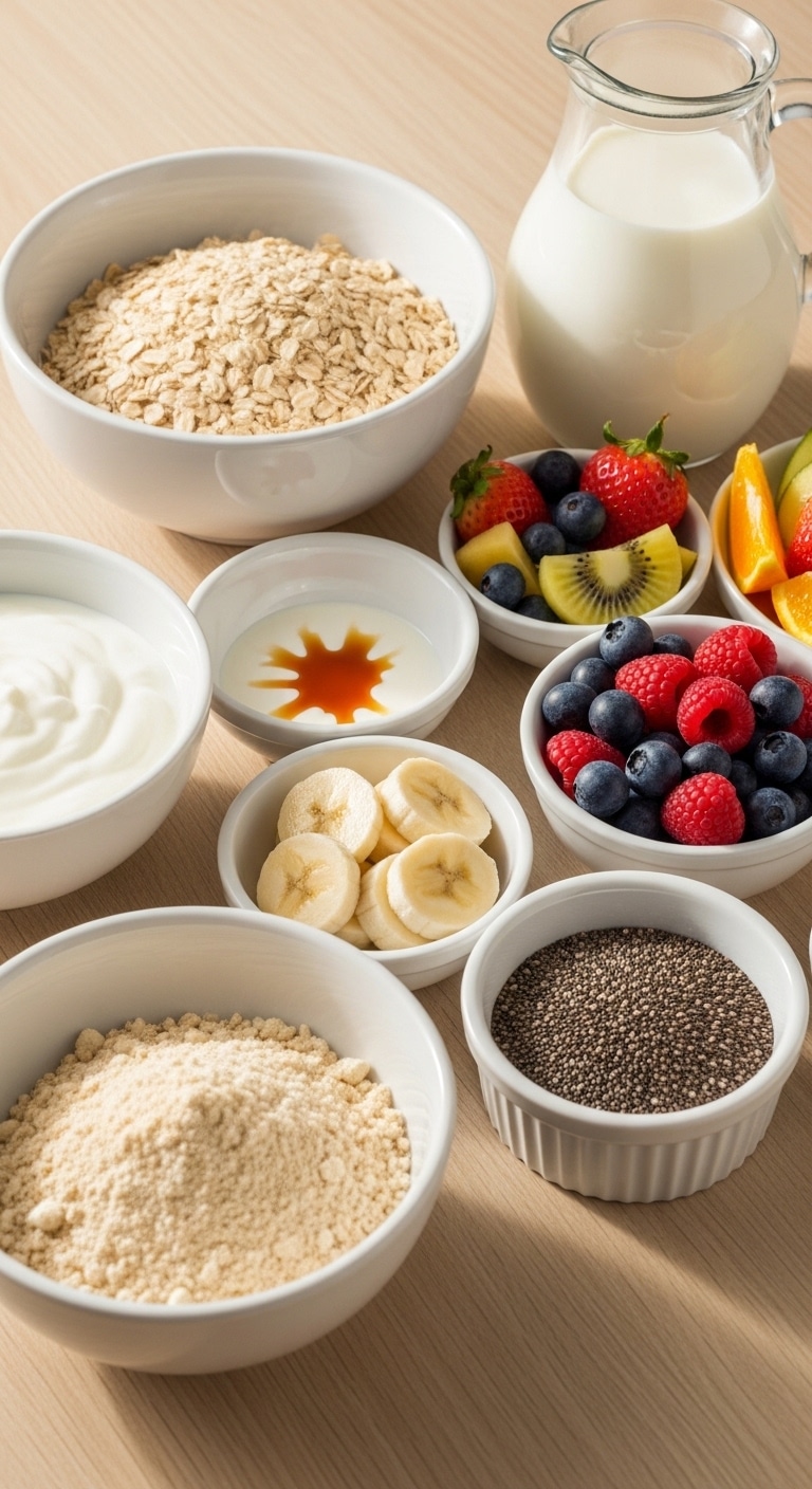Ingredients of High-Protein Overnight Oats high-protein overnight oats ingredients introduction detailed