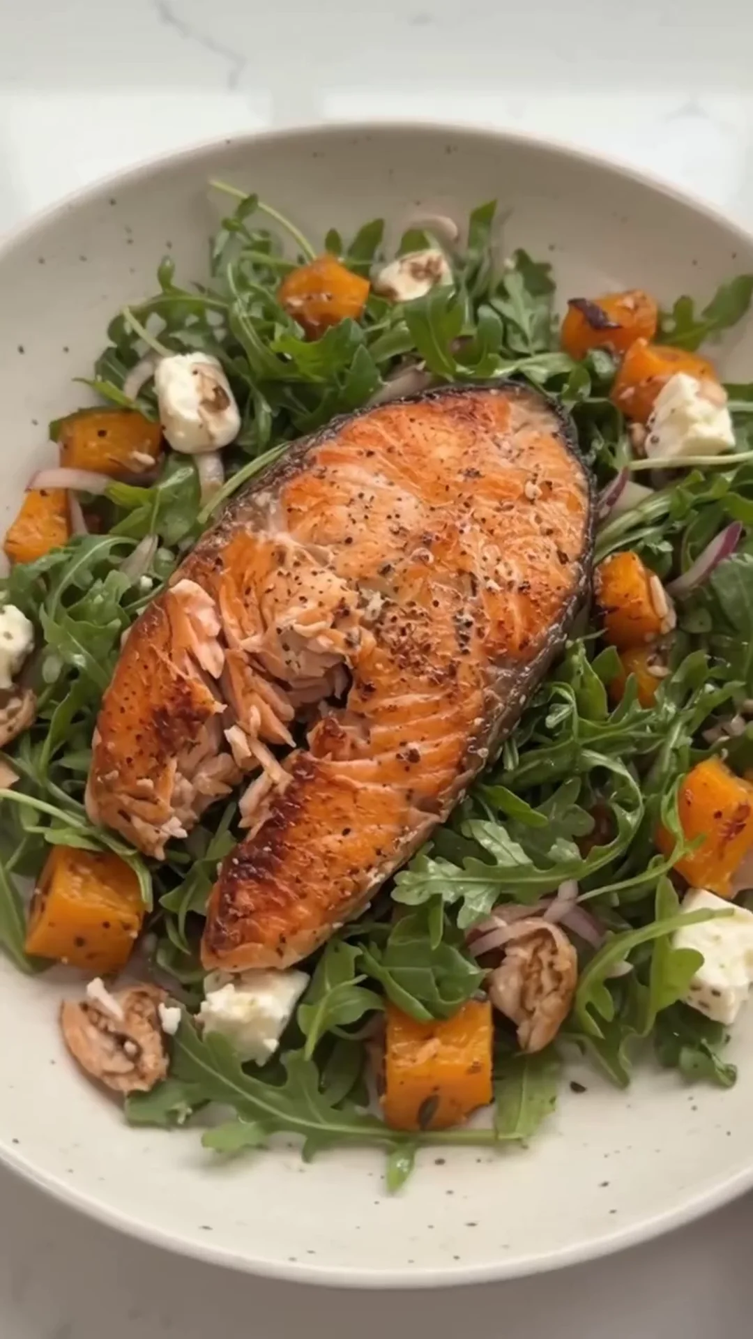Honey-Glazed Salmon and Roasted Pumpkin Salad