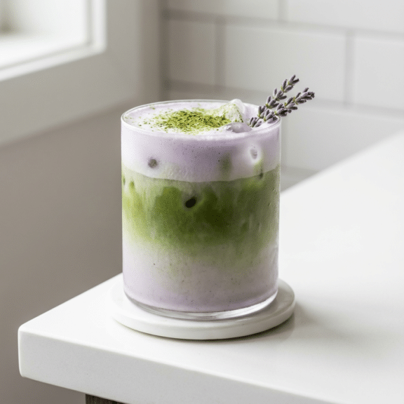 Iced Lavender Matcha Latte