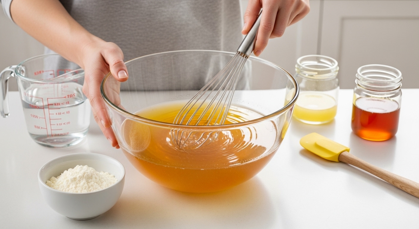 Lemon Gelatin Tea Cooking Close-Up Asked lemon gelatin tea cooking frequently close-up
