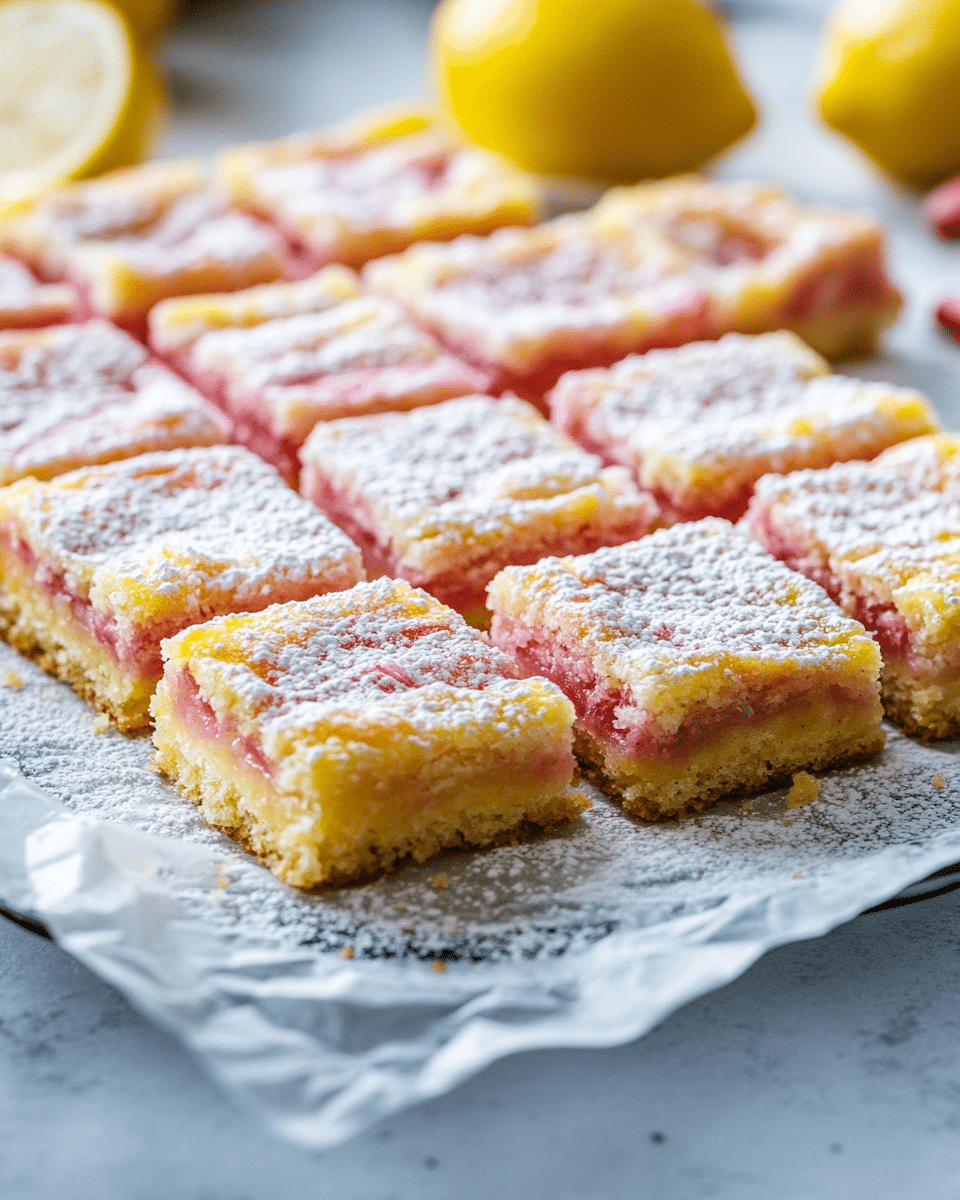 Lemony Rhubarb Bars