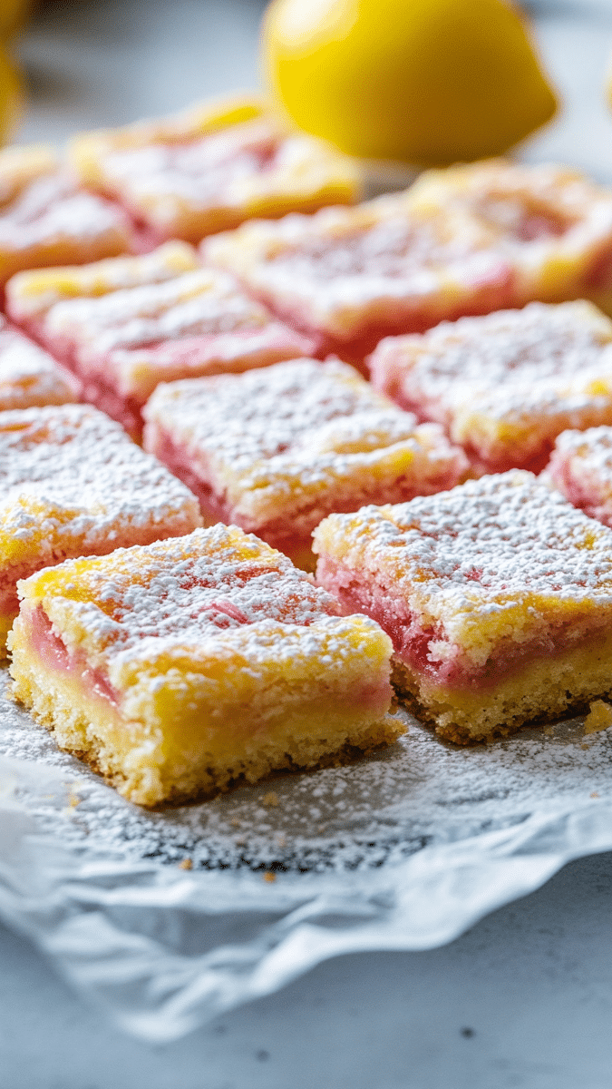 Lemony Rhubarb Bars