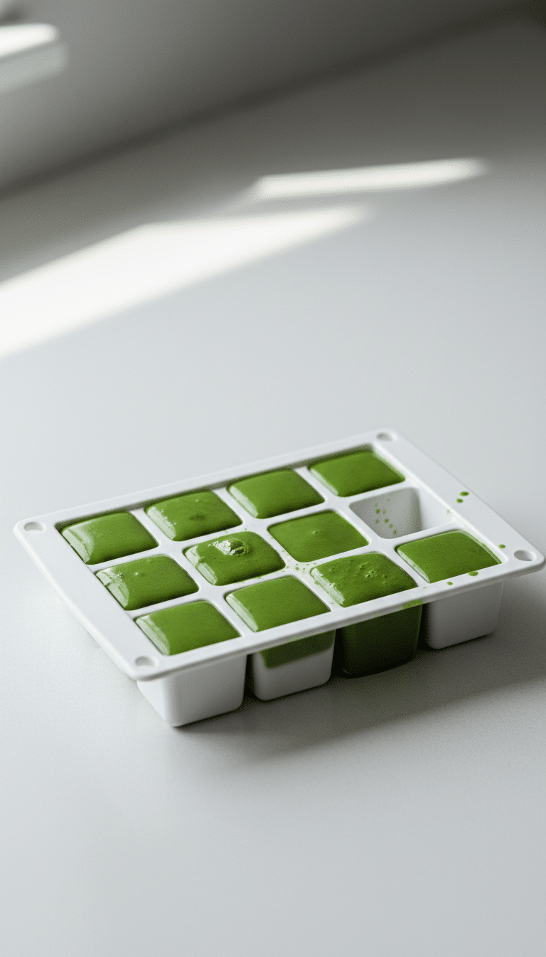 matcha mint chill cubes cooking ingredients close-up