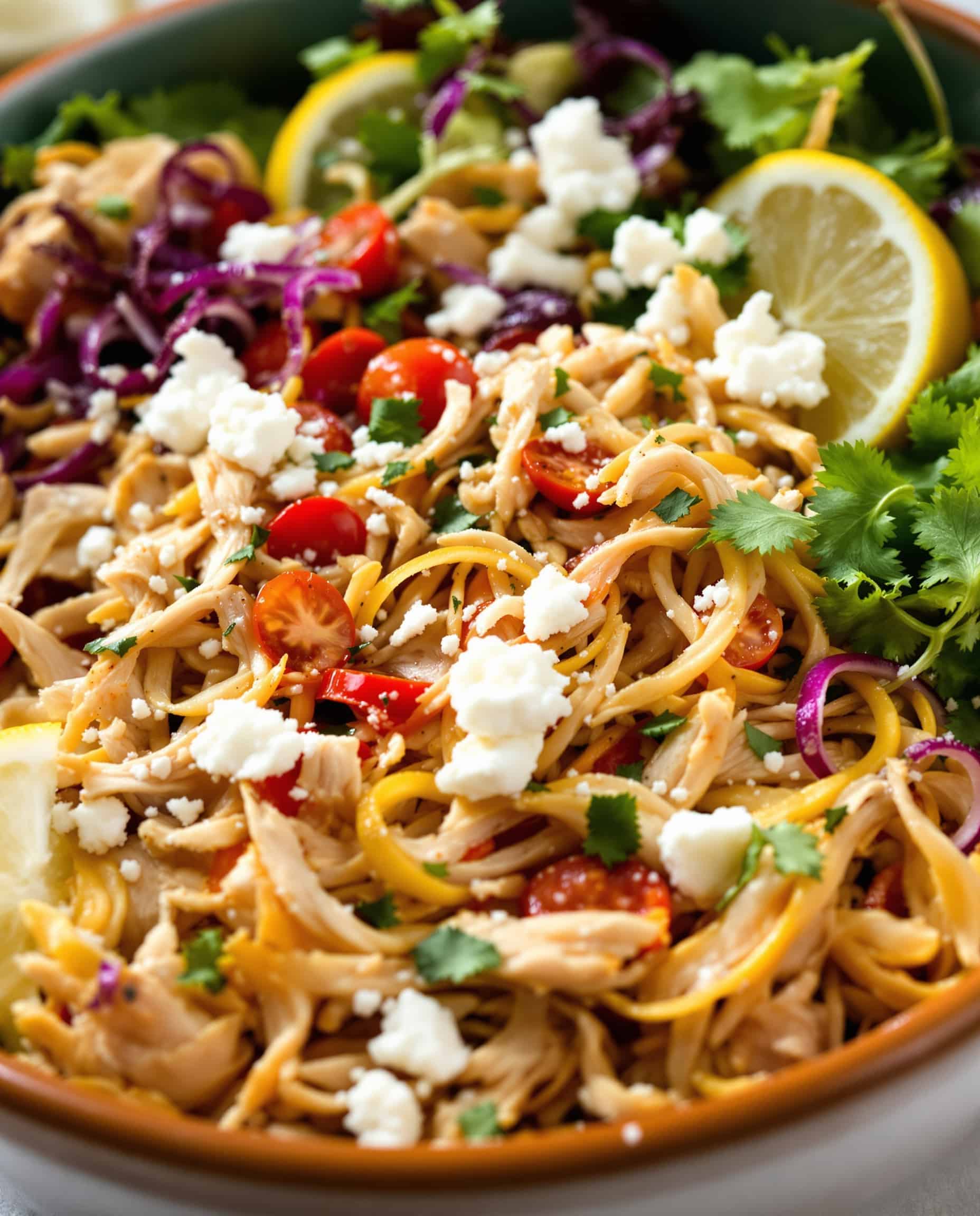 Close-up of a delicious multicolore Mediterranean Weight Loss Bowl.