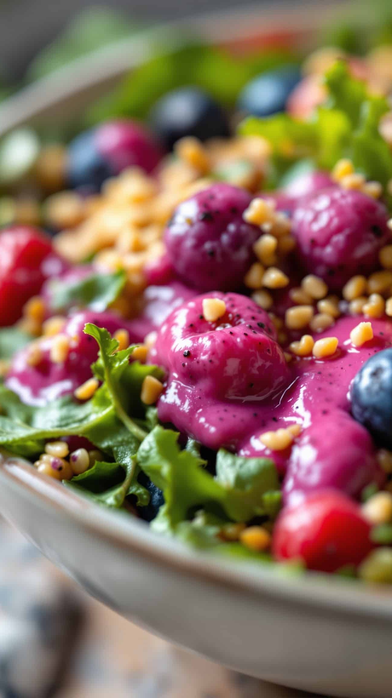 Close-up of multicolore menopause belly fat recipe bowl.