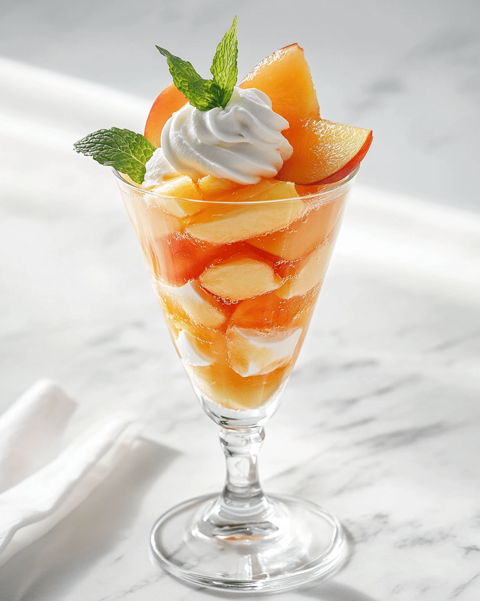 Peach Jello Parfait
