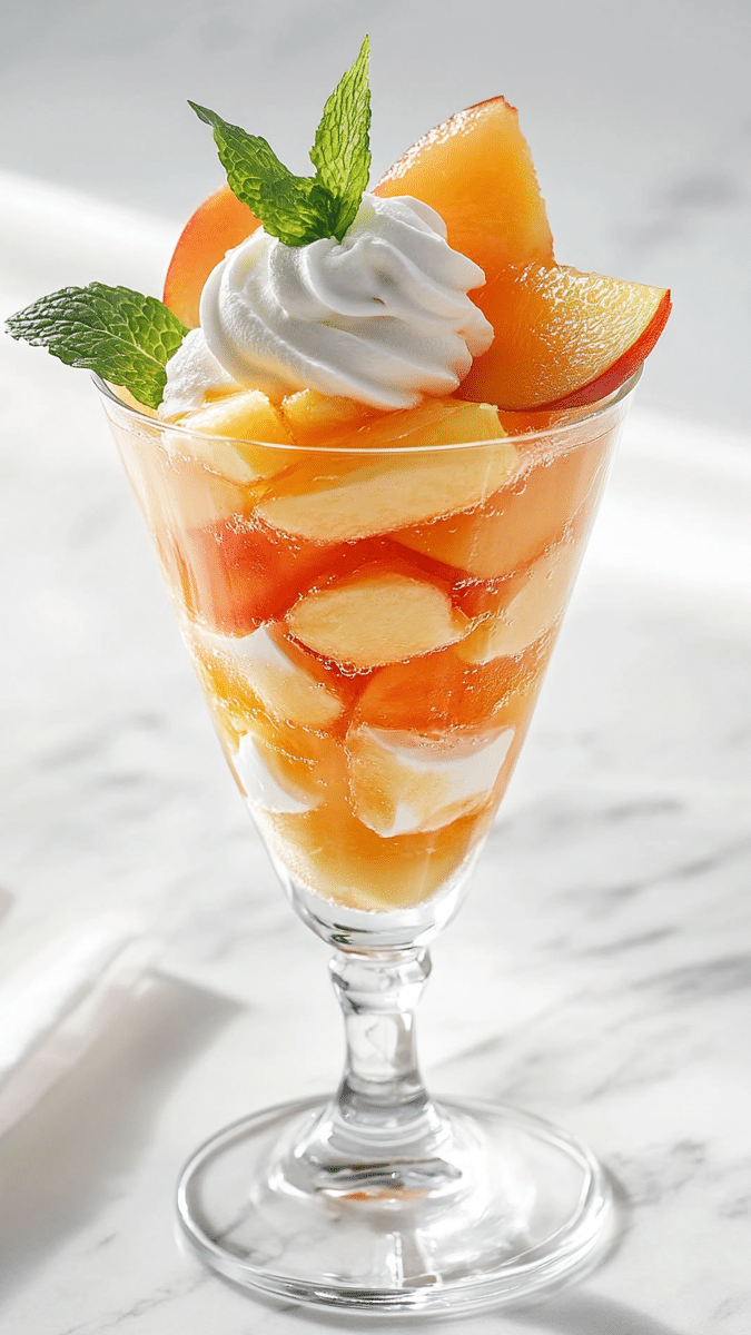 Peach Jello Parfait