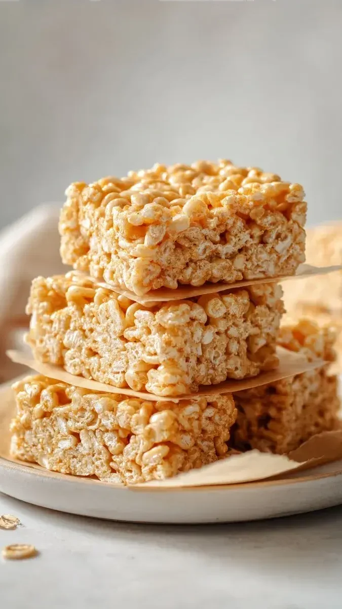 Close up of protein rice crispy treat texture