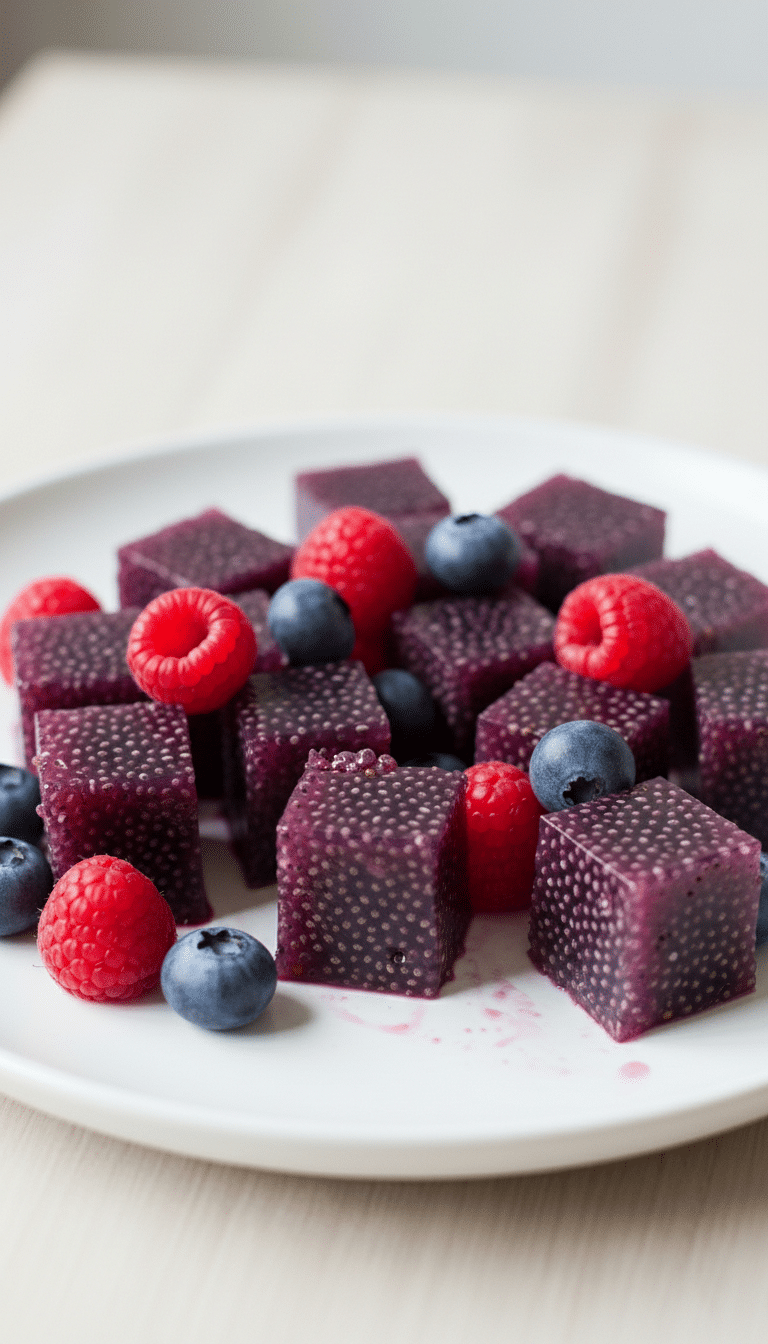 Ingredients of Purple Berry Chia Jello purple berry chia jello ingredients introduction detailed