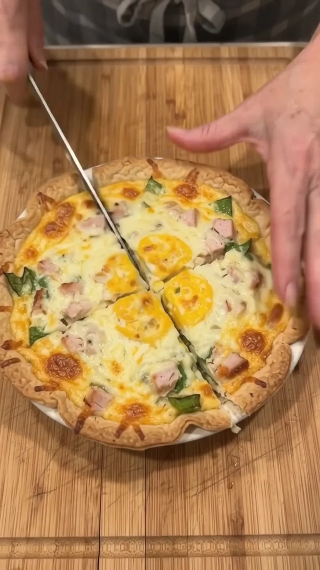 Quick Cauliflower Pizza Steaks with Smoked Turkey and Cheese