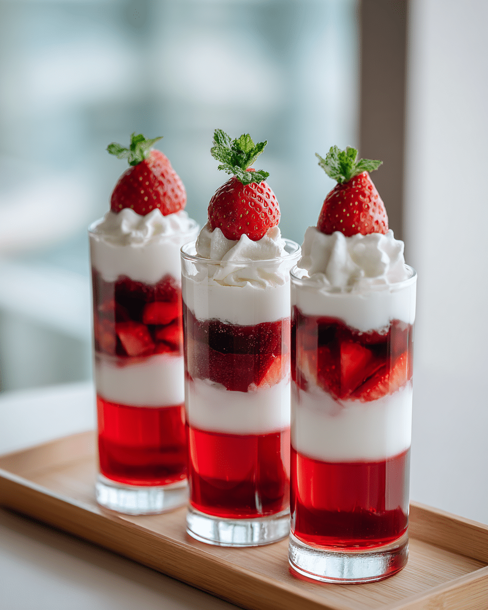 Red Strawberry Cherry Blood Orange Gelatin Trick